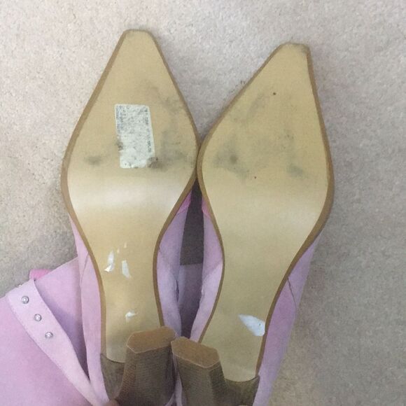 Carmen Steffen High Heel Pink Boots - Picture 5 of 6